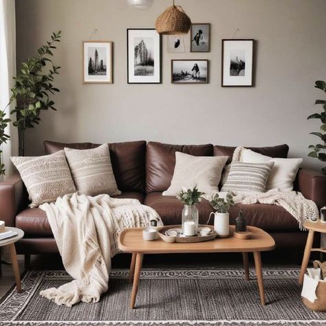 25 Dark Brown Couch Living Room Ideas for a Cozy Space Living Room Designs With Dark Brown Couch, Brown And Cream Sofa, Living Room Design Dark Couch, Brown Couch Living Room Ideas Apartments, Living Room Inspo Dark Brown Couch, Dark Brown Couches In Living Room Ideas, Simple Living Room Decor Brown Couch, Living Room Colors With Brown Couch, Living Room Designs Brown