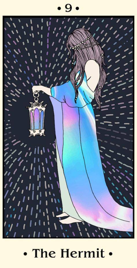 Tarot Card Tattoo Hermit, The World Tarot Aesthetic, The Hermit Tarot Wallpaper, Hermit Tattoo, Tower Tarot Card Wallpaper, The Hermit Tarot Card Art Anime, Hermit Tarot, Tarot Cards Art Illustration, The Hermit Tarot