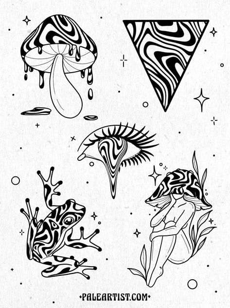 Rave Inspired Tattoos, Trippy Patchwork Tattoos, Simple Tattoos Men Stencil, Tattoos Patchwork Ideas, Tattoo Practice Ideas, Trippy Eyes Tattoo, Black And White Patchwork Tattoo, Tattoo Drawing Practice, Trippy Tattoo Stencil