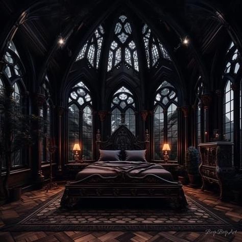 Gothic Luxury Bedroom, Gothic Mansion Interior Bedrooms, Vampire Aesthetic Bedroom, Castle Bedroom Aesthetic, Victorian Mansion Aesthetic, Goth Victorian House, Gothic Mansion Interior, Victorian Gothic Bedroom, Room Customization