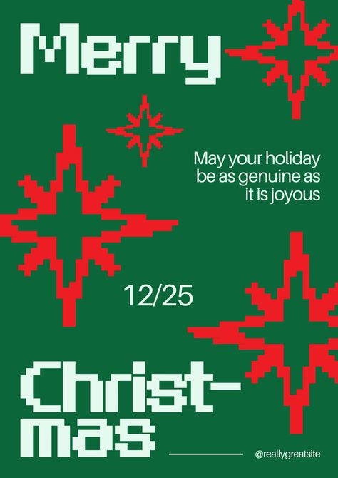 Add a nostalgic touch to your holiday greetings! Customize our Green and Red Pixel Typography Poster and spread the Christmas spirit with style! 2024 Card Design, Xmas Poster Design Graphics, Holiday Party Poster, Retro Christmas Poster, Christmas Festival Poster, Retro Christmas Design, Christmas Graphic Design Poster, Christmas Food Poster, Merry Christmas Design Graphic