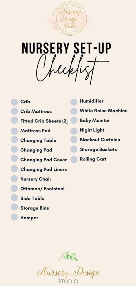 how to set up baby's nursery printable checklist Nursery Set Up, Nursery Layout, Nursery Planning, Baby Nursery Inspiration, Baby Room Themes, Newborn Baby Tips, Newborn Mom, Baby Life Hacks, Baby Room Inspiration