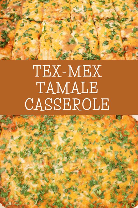 Tamale Casserole ~ Easy and comforting Tex-Mex dish made with your favorite premade tamales and a rich, cheesy sauce. via @thiswifecooks Chili Tamale Casserole, Can Tamale Recipes, Recipes Using Tamales, Tamale Casserole With Tamales, Leftover Tamales Recipes, Tamale Recipes Easy, Tamale Casserole With Jiffy, Leftover Tamales What To Do With, Sweet Tamales Authentic Mexican