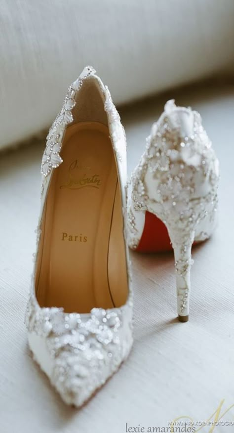 Louboutin Wedding Shoes, Louboutin Wedding, Christian Louboutin Wedding, Christian Louboutin Wedding Shoes, Sparkly Wedding Shoes, Bride Heels, Fun Wedding Shoes, Designer Wedding Shoes, Christian Louboutin Outlet