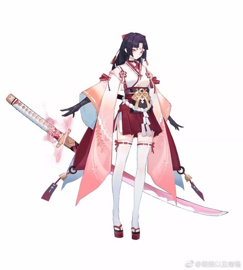 Anime Kimono, Mahō Shōjo, Splash Art, Anime Warrior, Warrior Girl, Anime Dress, 영감을 주는 캐릭터, Girls Characters, Female Character Design