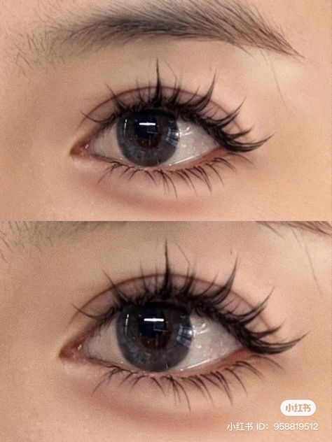 Doll Lashes Extensions, Korean Eye Lash, Anime Lashes, Volume Eyelashes, Lashes Natural Look, Cute Lashes, Manga Lashes, Make Up Natural, Lashes Fake Eyelashes