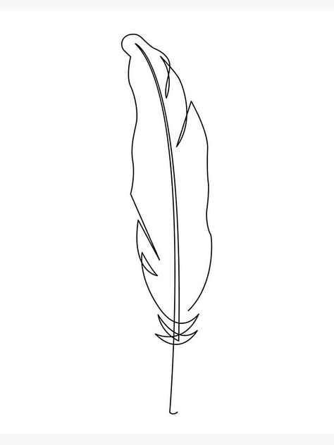 Single Line Feather Tattoo, One Line Feather Tattoo, Feather Line Tattoo, Feather Outline Tattoo, Simple Feather Tattoo Design, Feather Line Drawing, Feather Tattoo Simple, Tattoo Bil, Simple Feather Drawing