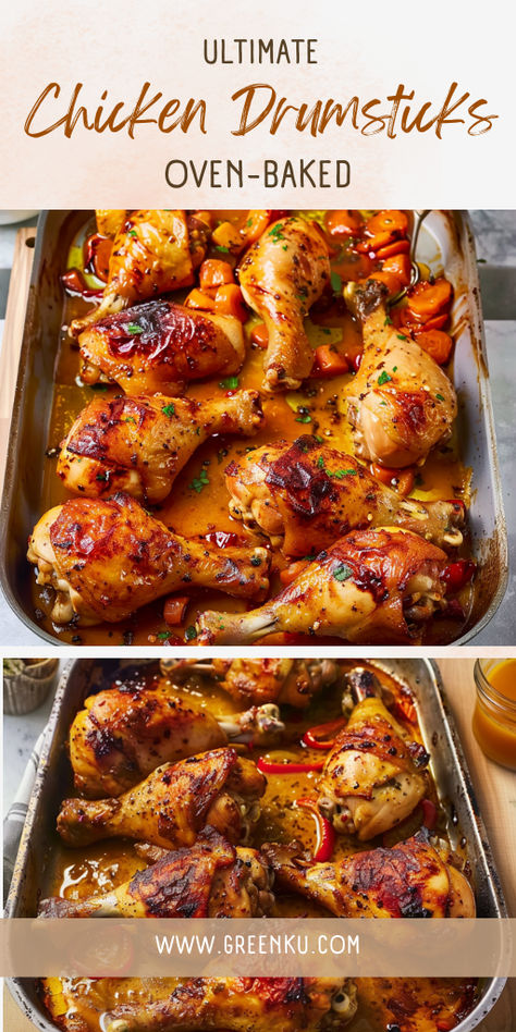 Marinated Chicken Drumsticks Oven, Italian Drumstick Chicken Recipes, Chicken Drumsticks Sheet Pan Dinner, Drumstick Chicken Recipes Healthy, Creamy Chicken Leg Recipes, Quick Chicken Drumstick Recipes, How To Cook Drumsticks In The Oven, Braised Chicken Drumsticks Recipe, Oven Roasted Chicken Drumsticks