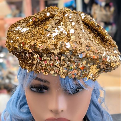 Good ol' USA Made! Vintage gold sequin Beret Now online & in store Link in Bio #etsyseller #etsy #packdhousevintage #shoplocal #vintagethrift #vintageclothing #vintagestore #fyp #foryoupage #shopsecondhand #80s #90s #maximalism #cheaperinstore 90s Maximalism, Sequin Beret, Maximalism, Gold Sequin, Vintage Store, Vintage Gold, Link In Bio, Vintage Outfits, Sequin