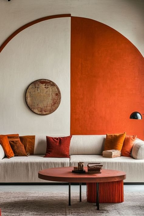 Add a painted arch wall for a unique and stylish accent in any room. #PaintedArch #AccentWalls #HomeDecor Half Circle Painted Wall, Painted Arch Wall, Painted Arches, Arch Painting, Painted Arch, Arches Wallpaper, Arch Wall Decal, Arch Wall, Hand Painted Signs