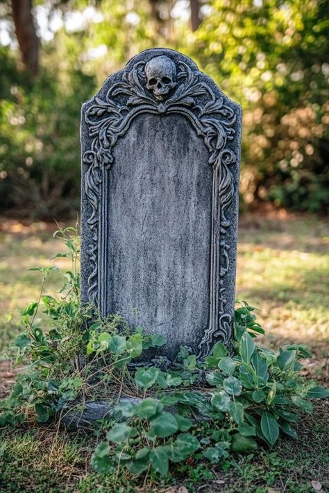 "Build a spooky DIY Graveyard in your yard with homemade Tombstones! 🪦👻 Perfect for Halloween night. #TombstoneInspiration #YardDecorDIY #SpookyGraveyardIdeas" Diy Tombstones Halloween, Homemade Tombstones, Diy Graveyard, Tombstones Diy, Diy Halloween Graveyard, Haunted Farm, Halloween Tombstones Diy, Tombstone Diy, Haunted Graveyard