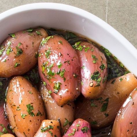 Cook's Illustrated on Instagram: "“Incredible side dish, I could see this perfect served with just about anything…the shallots were a great mix of sweet, savory, and tangy (with the red wine vinegar)” - Tyler D., digital member, said of @lan_cooks’s Caramel-Braised Shallots with Black Pepper recipe. Recipe link in bio.⁠" Braised Shallots, Family Food Ideas, 4 Family, Pepper Recipe, Cooks Illustrated, Wine Vinegar, Peppers Recipes, Tangier, Family Food