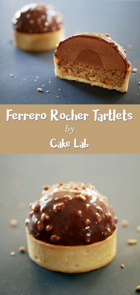 Ferrero Rocher Torte, Kawaii Cafe, Petite Fours, Fancy Dinners, Fancy Desserts Recipes, Mini Torte, Sweet Pies, Tarts Crust, Oreo Brownies