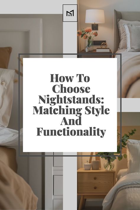 Master the art of choosing nightstands that harmonize style with functionality. This guide emphasizes the importance of considering the height relative to your bed, ensuring easy access to your essentials. Explore various materials and designs that complement your bedroom's aesthetic while providing the necessary storage space. Learn tips for selecting nightstands with features like drawers or shelves to meet your specific needs, making your bedroom both stylish and practical. Should Nightstands Match, Bedroom Layout With One Nightstand, Nightstand Styling Modern, Mix And Match Nightstand And Dresser, How To Choose Nightstands, Bedroom Inspirations Nightstands, Nightstand And Dresser Pairing, Nightstand Placement, Nightstand Height To Bed Guide