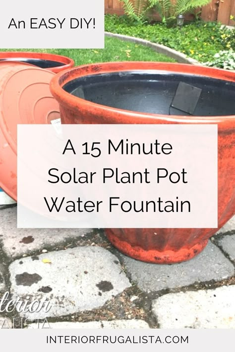 Pot Water Fountain, Diy Solar Water Fountain, Homemade Water Fountains, Solar Water Feature, Diy Solar Fountain, Diy Water Feature, Solar Water Fountain, Diy Water Fountain, Diy Garden Fountains