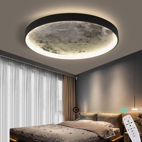 Flush Mount Led Dimmable Ceiling Light Fixture with Remote Control, 23.6" Wall Mounted Decorative Moon Ceiling Light for Bedrooms and Living Rooms.(50W) Moon Ceiling Light, Moon Ceiling, Kids Ceiling Lights, Dimmable Ceiling Lights, Ceiling Light Fixture, Ceiling Fan In Kitchen, Modern Ceiling, Bath Fixtures, Wall Mounted Light