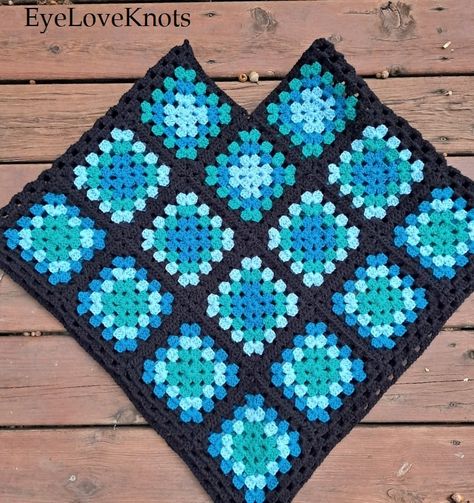 Crochet Granny Square Poncho Free Pattern, Crochet Granny Square Poncho Pattern, Crochet Poncho Granny Square, How To Crochet A Poncho, Granny Square Poncho Pattern Free, Granny Square Vest Pattern Free, Easy Crochet Poncho Free Pattern, Granny Stitch Poncho, Crochet Granny Square Shawl