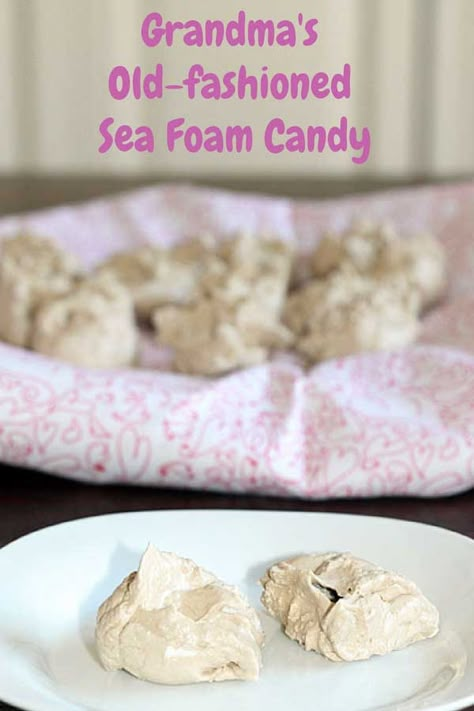 Grandma’s Sea Foam Candy (Divinity Candy)--No Corn Syrup – Art of Natural Living Corn Flake Candy Recipe, Sea Foam Candy, Divinity Fudge, Foam Candy, Cooked Rice Recipes, Potato Recipes Casserole, Divinity Candy, Holiday Candy Recipes, Chocolate Peanut Butter Fudge