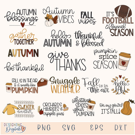 Cute Fall SVG Bundle with 60 graphics & illustrations, perfect for creating fall tshirts, totes, stickers, & more. Fall Tshirt Designs, Fall Sayings, Funny Autumn, Fall Tshirts, Fall Stickers, Cute Pumpkins, Fall Tshirt, Funny Fall, Autumn Png