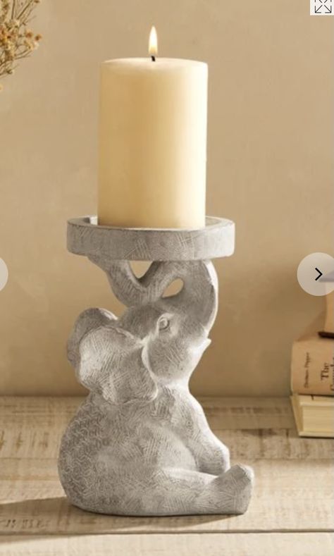 Sculpture Art Clay, Ceramics Art, Lounge Ideas, Grey Elephant, Pottery Crafts, Clay Art Projects, Ceramics Ideas Pottery, Pillar Candle Holders, Art Clay