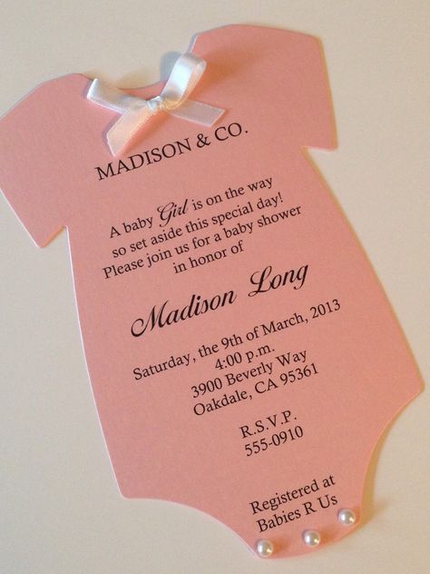 Set of 10 Pearl Pink Onesie Baby Shower Invitations with Pearls and Ribbon Pink Onesie by ItsAPerfectParty on Etsy Cricut Baby Shower Invitations, Handmade Baby Shower Invitations, Cricut Baby Shower, Baby Shower Invitations Girl, Invitation Handmade, Girl Baby Shower Invitations, Baby Shower Invitation Girl, Baby Shower Boho, Invitations Pink