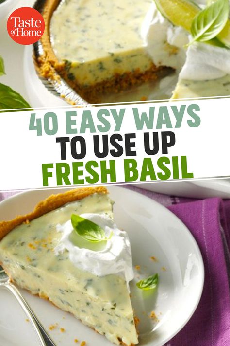 Basil Snack Recipes, Herb Appetizer Recipes, Best Basil Recipes, Fresh Basil Uses, Basil Baked Goods, Lemon Basil Plant Uses, Lemon Basil Herb, Things To Do With Fresh Basil, Easy Basil Recipes