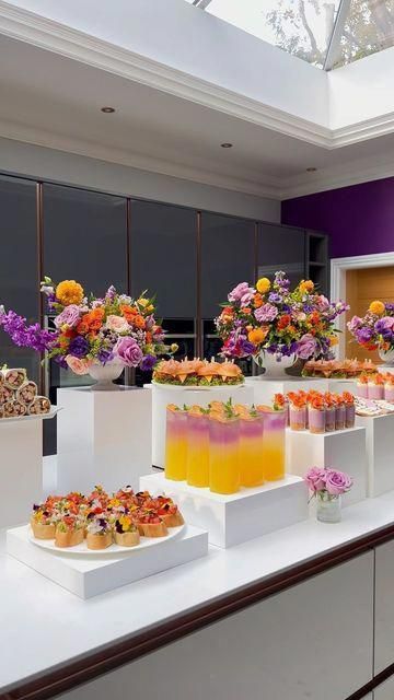 C&T | Creative Catering on Instagram: "A magical spread ������������✨ #autumn #florals #birthday #art" #CincodeMayoFiestaFoods Officer Party, Bridal Lunch, Creative Catering, Catering Food Displays, Autumn Florals, Decoration Buffet, Catering Display, Party Food Buffet, Food Buffet