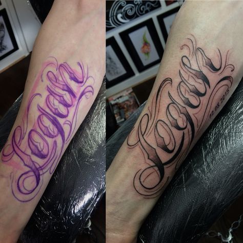 Logan script freehand on the forearm. Logan Name Tattoo, Logan Name, Logan Tattoo, Tattoo Name Fonts, Hunter Name, Name Tattoo Designs, Name Tattoo, Name Tattoos, Cute Tattoos For Women