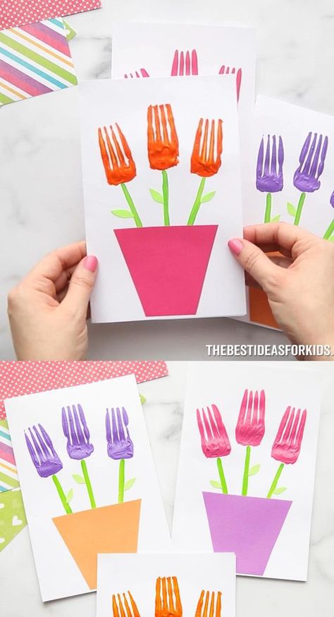 Vase Template, Easy Mother's Day Crafts, Folding Origami, Toddler Arts And Crafts, Seni Dan Kraf, Preschool Arts And Crafts, Spring Crafts For Kids, Hand Crafts For Kids, Preschool Art Activities