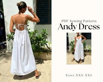 Style Dress Patterns, Sundress Pattern, Maxi Summer Dress, Summer Dress Patterns, Sewing Machine Projects, Sewing Projects Clothes, Summer Linen Dresses, Maxi Dress Pattern, Maxi Robes