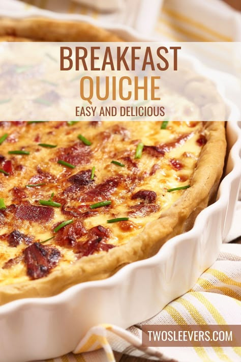 Start your day right with this mouth-watering Bacon Egg and Cheese Breakfast Quiche! It's a hearty, flavorful, and easy-to-make dish that's perfect for breakfast or brunch. Packed with crispy bacon, fluffy eggs, and melted cheese, this quiche is sure to be a hit with the whole family. Bacon Quiche Recipes Pioneer Woman, Ham And Bacon Quiche, Crustless Bacon And Cheese Quiche, Bacon And Cheese Quiche Recipes, Western Quiche, Quiche With Bisquick, Bacon Egg And Cheese Quiche, Bacon And Potato Quiche, Bacon Egg Quiche