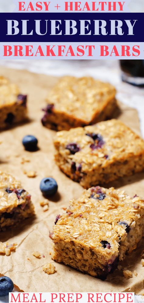 Clean Eating Blueberry Oatmeal Breakfast Bars (Vegan, Gluten-Free) If you’re looking for a healthy breakfast recipe to start your mornings and help you lose weight check out this simple breakfast idea you can make ahead and enjoy on the go! These clean eating blueberry oatmeal breakfast bars with banana are gluten-free, vegan, freezer-friendly and kid approved with no added sugar! #healthy #healthyfood #sugarfree #breakfast #healthybreakfast #under300calories #cleaneating #vegan Blueberry Oatmeal Breakfast Bars, Blueberry Breakfast Bars, Gluten Free Breakfast Bars, Breakfast Bars Recipe, Breakfast Bars Healthy, Bowl Of Oatmeal, Gluten Free Bars, Oatmeal Breakfast Bars, Pumpkin Breakfast