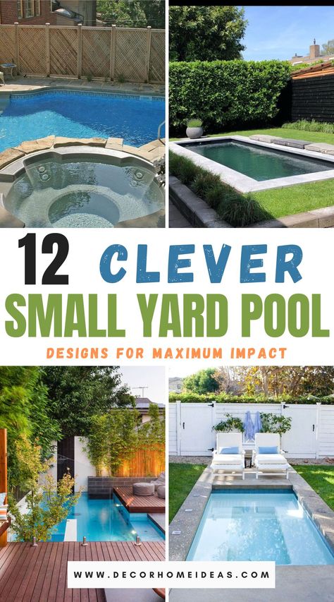 Swimming Pools Backyard Landscape, Pool Design Plans, Functional Backyard, Lap Pools Backyard, Small Yard Design, Small Pools Backyard, Outdoor Storage Ideas, Pools For Small Yards, Lap Pools