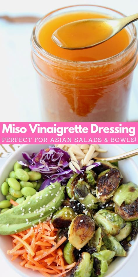 Red Pepper Miso Vinaigrette, Miso Paste Dressing, Ways To Use Miso Paste, Uses For Miso Paste, Honey Miso Sauce, Miso Vinaigrette Recipe, Recipes With White Miso Paste, Recipes Using White Miso Paste, How To Use Miso Paste