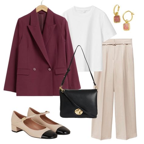 All Posts • Instagram Burgandy Blazer Outfits For Women, Burgandy Blazer Outfit, Burgundy Blazer Outfit Woman, Burgundy Blazer Outfit, Blazer Outfits Women, Blazer Casual Outfit, Business Casual Dress Code, Outfit Casual Chic, Workwear Outfits