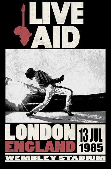 Live Aid, Concert Poster, Music Posters, Band Posters, Wall Posters, Collage Wall, Freddie Mercury, Room Posters, Concert Posters