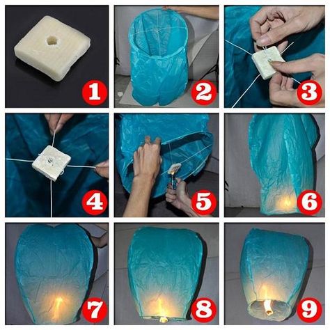 Floating Lanterns Diy, Diy Sky Lanterns, Wishing Lanterns, Flying Lanterns, Hot Air Balloon Paper, Lanterns Diy, Wish Lanterns, Flying Lantern, Sky Lamp