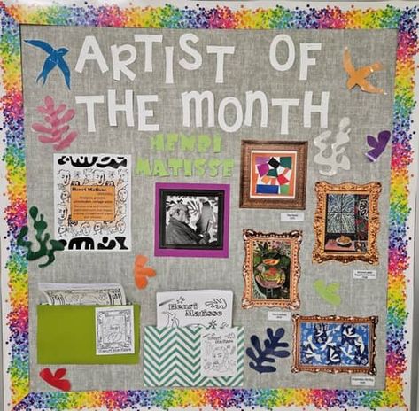 Taylor Doty | Teachers Pay Teachers Artist Bulletin Board, Art Classroom Posters, Teaching Art Elementary, Falcon Art, Art Bulletin Boards, Elementary Art Rooms, Art Teaching Resources, Framed Portrait, Artist Of The Month