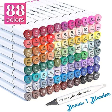 Colouring Markers, Art Markers, Highlighters Markers, Stationery Organization, Art Pens, Coloring Markers, Markers Set, Permanent Marker, Colored Pens