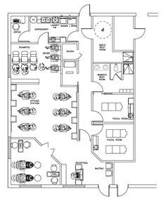 Beauty Salon Floor Plan Design Layout - 1700 Square Foot @R G P Beauty Salon Floor Plan, Floor Plan Design Layout, Salon Floor Plan, Spa Layout, Salon Layout, Room Pinterest, Hair Salon Ideas, Dream Salon, Hair Salon Design