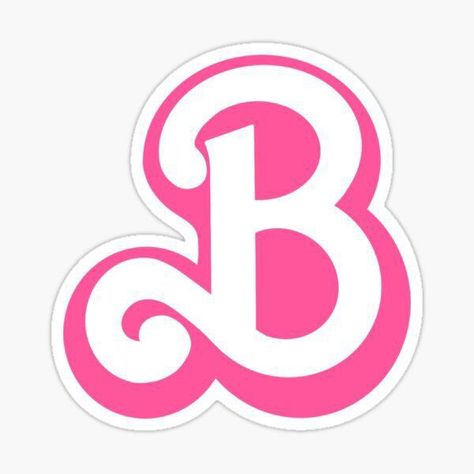 Barbie Stickers Aesthetic, Girly Stickers Printable, Barbie Stickers Printable, Barbie Letters, Barbie Cookies, Barbie Stickers, Barbie Tattoo, Barbie Design, Barbie Party Decorations