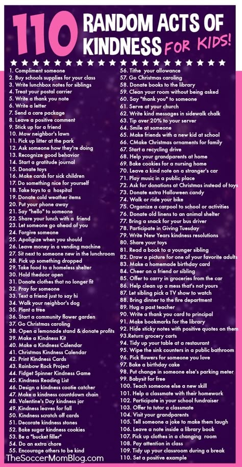 A big list of 110 random acts of kindness for kids, perfect for National Bullying Prevention Month, Random Acts of Kindness Day 2020, or anytime! Holiday Kindness Activities, Secret Acts Of Kindness Ideas, Historians Say They Were Best Friends, Ideas For Kindness Week, 100 Acts Of Kindness For Kids, National Kindness Day Activities, Kindness Month Ideas, Classroom Kindness Challenge, Kind Things To Do For Others