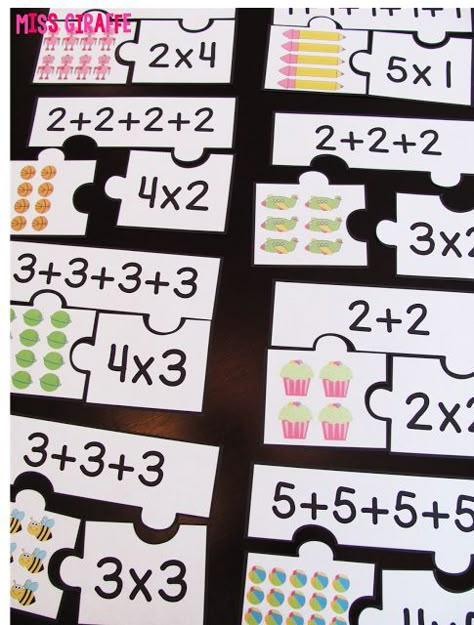 Repeated Addition Games, Arrays Activities, Teaching Multiplication, Multiplication Games, Math Multiplication, Third Grade Math, Homeschool Math, Math Numbers, Multiplication And Division