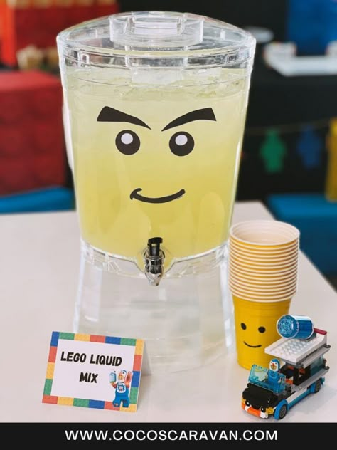 Lego Party Food, Lego Invitation, Lego Party Decorations, Lego Birthday Party Ideas, Lego Ninjago Party, Lego Ninjago Birthday, Ninjago Birthday Party, Lego Themed Party, Lego Party Ideas