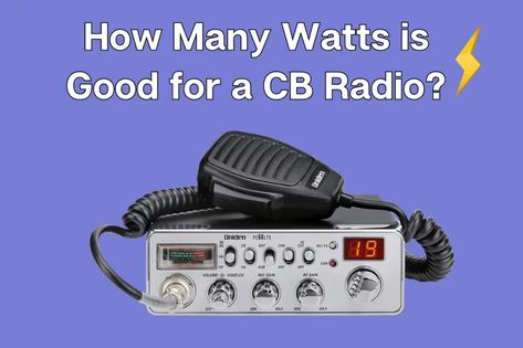 Citizens Band or CB is the radio designation for portable radios that operate on the four watts per device channel. They are kept low on the designation table because of their lack of power and low range. So how many watts is good for a CB radio? Around Four Watts of power output is good for any CB radio. CB radios are designed to operate at this power level to ensure proper communication within the CB radio frequency range set by FCC. It’s important not to exceed the power output limit... Proper Communication, Citizens Band Radio, Best Cb, Electronics Diy, Citizen Band, Power Level, Cb Radios, Portable Radio, Cb Radio