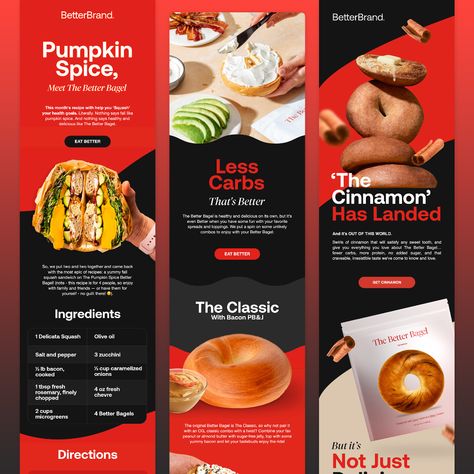 Better Brand Newsletter Design on Behance Food Email Marketing Design, Tech Email Design, E Commerce Email Design, New Product Email Design, Wellness Design Graphic, Fun Newsletter Design, Food Email Design, Brand Banner Design, Mailing Design Inspiration