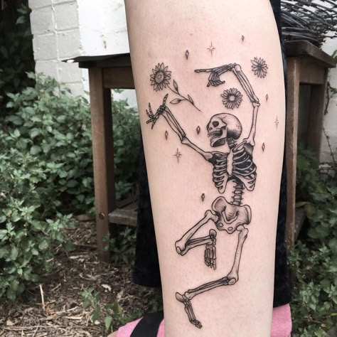 K Tattoos, Halloween Sleeve, Leg Tats, Dance Tattoo, Skeleton Tattoo, Party Tattoos, Tattoo Time, Sharpie Tattoos, Forarm Tattoos