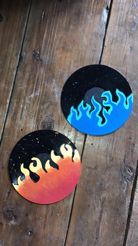 Vinyl Record Painting, Painted Records, Record Painting, Painted Vinyl, Diy Room, K K, Vinyl Record, Room Diy, Diy Room Decor