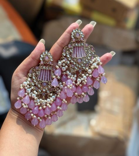 Ishani Crystal Earrings are back in stock 🫶🏻 ₹599/- Free Shipping In India Stylish Jewelry Accessories, Bridal Jewelry Sets Brides, Bridal Jewellery Inspiration, Indian Wedding Jewelry Sets, Neck Pieces Jewelry, Indian Bridal Jewelry Sets, Pretty Jewelry Necklaces, Fancy Jewellery Designs, Headband Jewelry