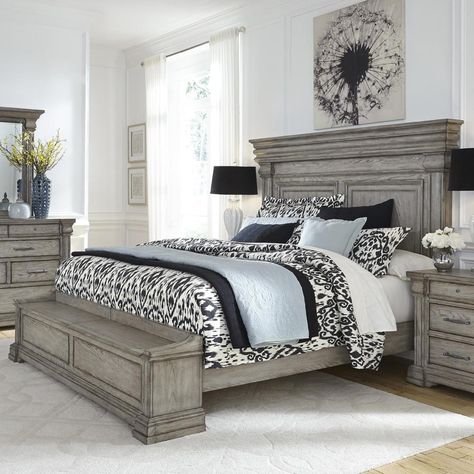 Chapel Hill Madison Ridge Queen Storage Bed in Bluff Gray | Nebraska Furniture Mart King Storage Bed, Queen Panel Beds, Pulaski Furniture, King Bedroom Sets, Standard Bed, Grey Bedroom, King Bedroom, Bedroom Remodel, The Madison